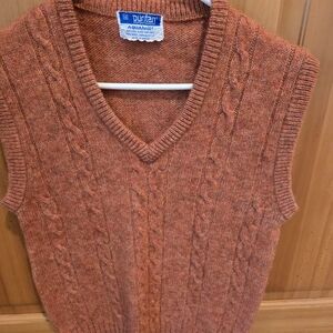 Puritan Women's Rust V-Neck Sweater Vest